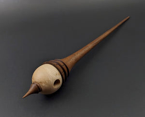 Birdhouse spindle in birdseye maple and walnut
