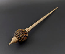 Load image into Gallery viewer, Dragon egg bead spindle in cocobolo and curly maple