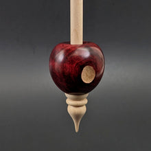 Load image into Gallery viewer, Bead spindle in hand dyed maple and curly maple