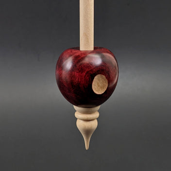 Bead spindle in hand dyed maple and curly maple
