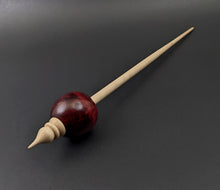 Load image into Gallery viewer, Bead spindle in hand dyed maple and curly maple
