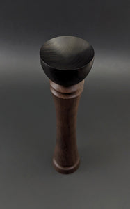 Lap chalice in African blackwood and walnut