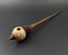 Load image into Gallery viewer, Birdhouse spindle in Karelian birch and walnut