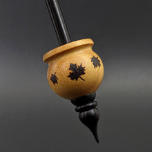 Load image into Gallery viewer, Cauldron spindle in osage orange and hand dyed walnut