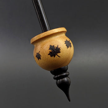 Cauldron spindle in osage orange and hand dyed walnut