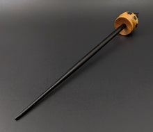 Load image into Gallery viewer, Cauldron spindle in osage orange and hand dyed walnut