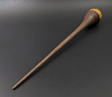 Load image into Gallery viewer, Pumpkin wee folk spindle in osage orange and walnut