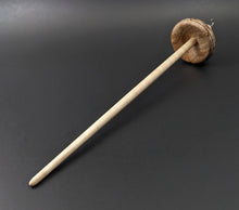 Load image into Gallery viewer, Drop spindle in maple burl and curly maple