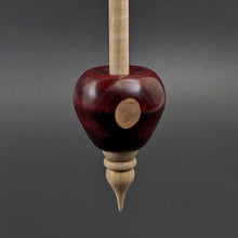 Load image into Gallery viewer, Bead spindle in hand dyed maple and curly maple