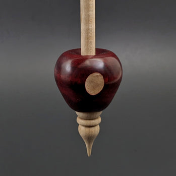 Bead spindle in hand dyed maple and curly maple