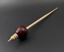 Load image into Gallery viewer, Bead spindle in hand dyed maple and curly maple