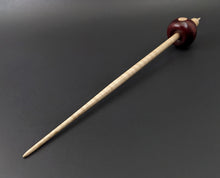 Load image into Gallery viewer, Bead spindle in hand dyed maple and curly maple