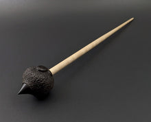 Load image into Gallery viewer, Sheep support spindle in African blackwood and curly maple