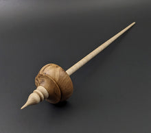 Load image into Gallery viewer, Tibetan style spindle in elm burl and curly maple