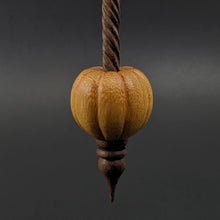 Load image into Gallery viewer, Pumpkin bead spindle in osage orange and walnut