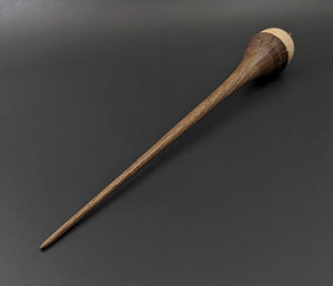 Birdhouse spindle in birdseye maple and walnut