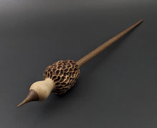 Load image into Gallery viewer, Morel mushroom support spindle in maple and walnut