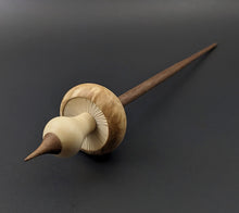 Load image into Gallery viewer, Mushroom support spindle in maple burl, holly, and walnut