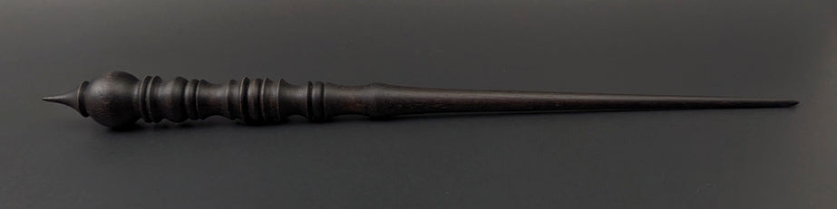 Wand spindle in ebonized walnut
