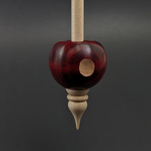Load image into Gallery viewer, Bead spindle in hand dyed maple and curly maple