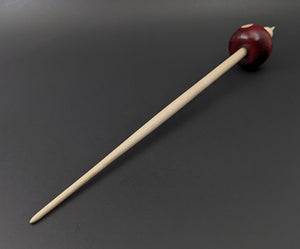 Bead spindle in hand dyed maple and curly maple