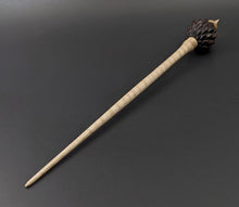 Load image into Gallery viewer, Dragon egg bead spindle in cocobolo and curly maple