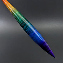 Load image into Gallery viewer, Phang spindle in hand dyed curly maple