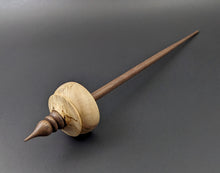 Load image into Gallery viewer, Tibetan style spindle in flame box elder burl and walnut