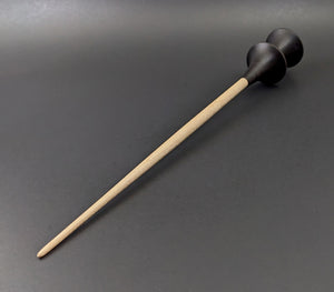 Witch spindle in ebonized walnut and curly maple