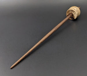 Cauldron spindle in mappa burl and walnut