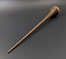 Load image into Gallery viewer, Pumpkin wee folk spindle in osage orange and walnut