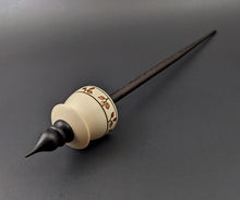 Load image into Gallery viewer, Teacup spindle in holly and ebonized walnut