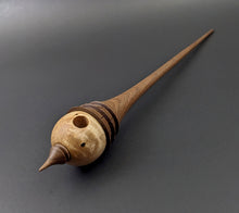 Load image into Gallery viewer, Birdhouse spindle in Karelian birch and walnut