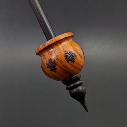 Cauldron spindle in cocobolo and ebonized walnut
