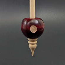 Load image into Gallery viewer, Bead spindle in hand dyed maple and curly maple