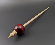 Load image into Gallery viewer, Bead spindle in hand dyed maple and curly maple