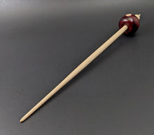 Load image into Gallery viewer, Bead spindle in hand dyed maple and curly maple