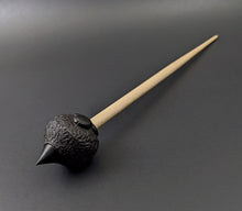 Load image into Gallery viewer, Sheep support spindle in African blackwood and curly maple