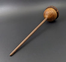 Load image into Gallery viewer, Acorn drop spindle in hand dyed maple burl and walnut
