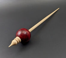 Load image into Gallery viewer, Bead spindle in hand dyed maple and curly maple