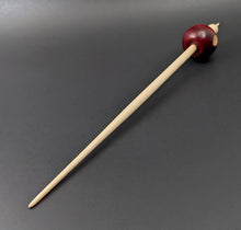 Load image into Gallery viewer, Bead spindle in hand dyed maple and curly maple
