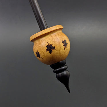 Cauldron spindle in osage orange and ebonized walnut