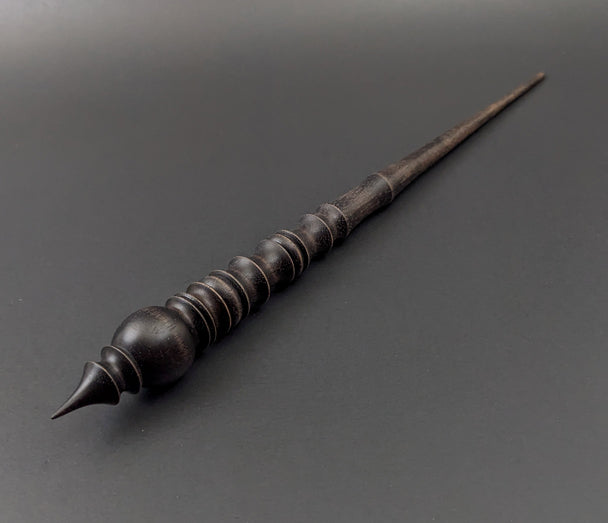 Wand spindle in hand dyed walnut