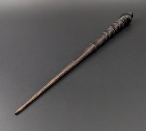 Wand spindle in hand dyed walnut