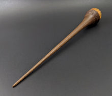 Load image into Gallery viewer, Pumpkin wee folk spindle in osage orange and walnut
