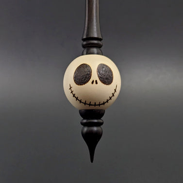 Bead spindle in holly and ebonized walnut
