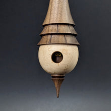 Load image into Gallery viewer, Birdhouse spindle in birdseye maple and walnut