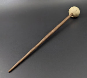 Sheep support spindle in holly and walnut