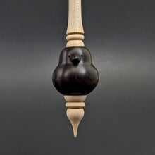 Load image into Gallery viewer, Bird bead spindle in African blackwood and curly maple
