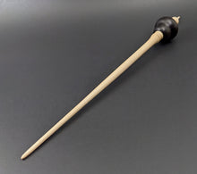 Load image into Gallery viewer, Bird bead spindle in African blackwood and curly maple